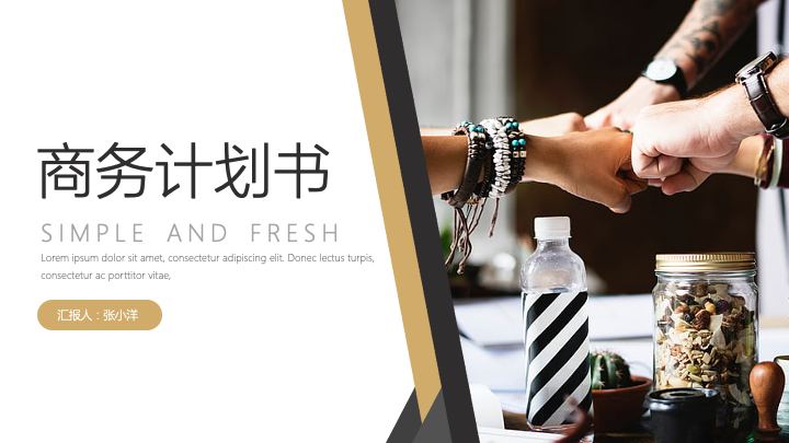 欧美风商业计划书PPT模板