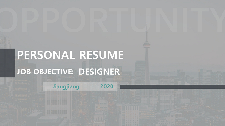 商务风英文个人简历模板