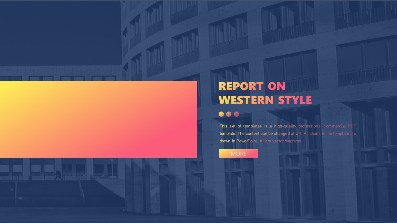欧美风渐变总结计划汇报工作模板