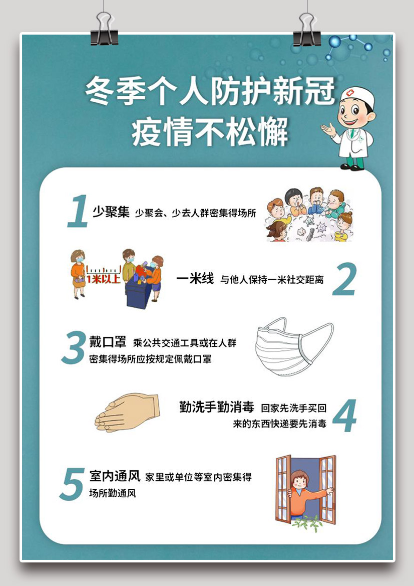 个人疫情防护新冠病毒海报宣传