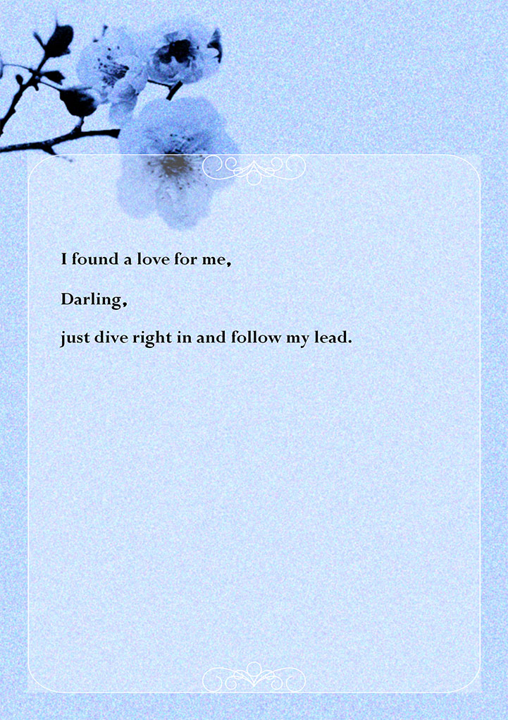 复古蓝色梅花信纸