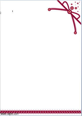 红色蝴蝶结信纸