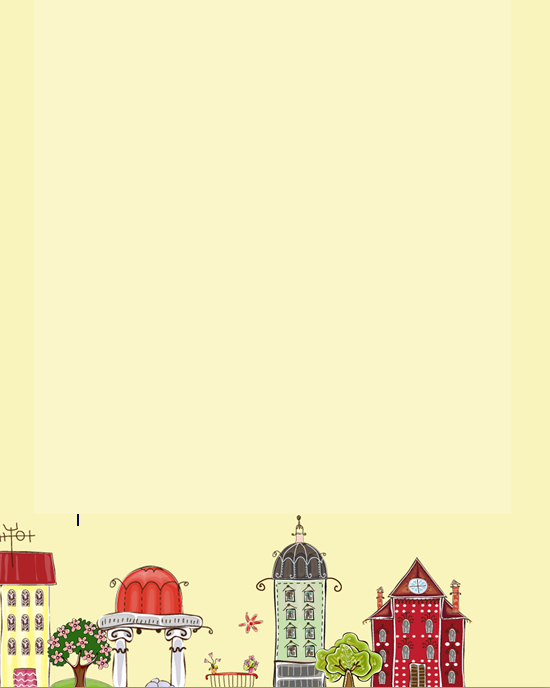 儿童节卡通建筑信纸