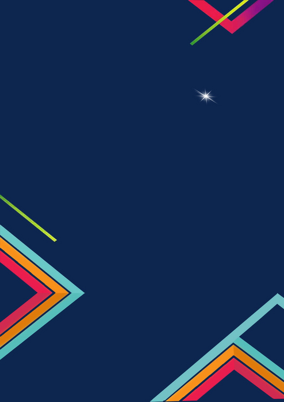 简约免费蓝底商务色块信纸