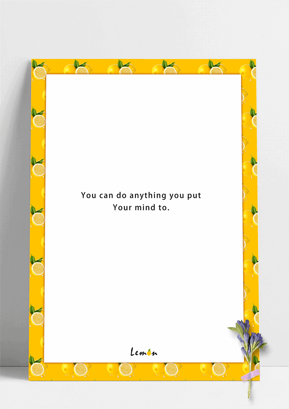 柠檬纹理图案信纸