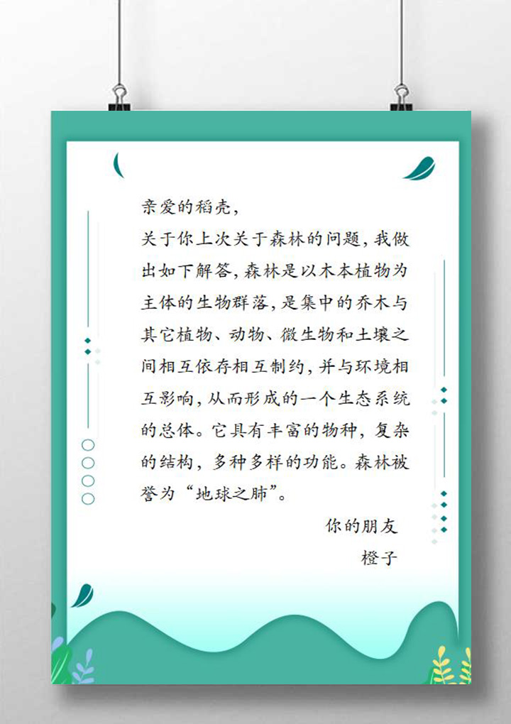 植物花卉介绍信纸