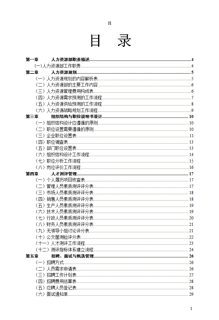 HR必备：人力资源管理工作手册（HR各流程详解及表格