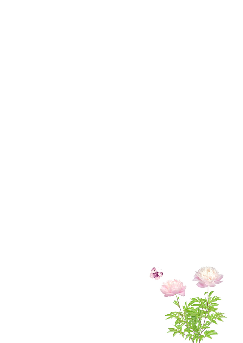 小清新粉色玫瑰信纸模板