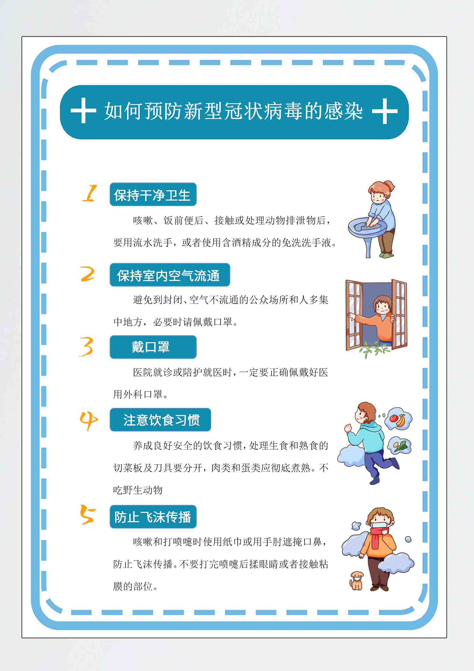 预防新型冠状病毒措施
