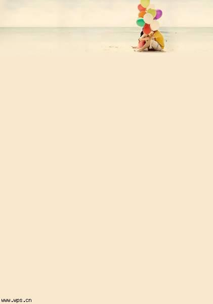 恋爱气球信纸