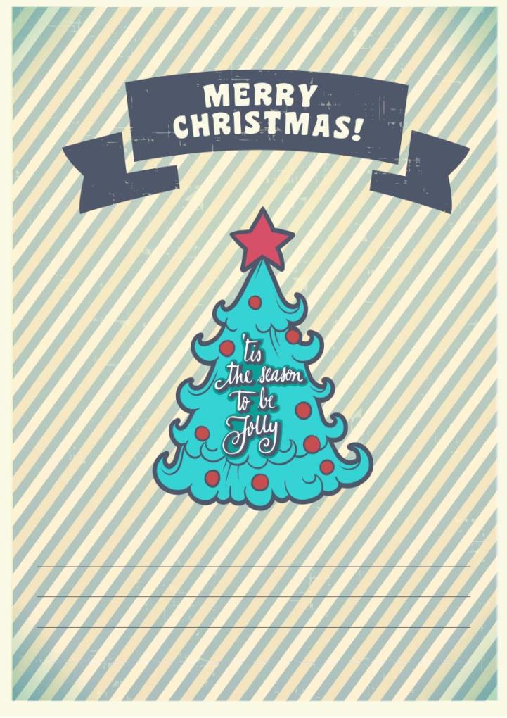 圣诞节小清新信纸