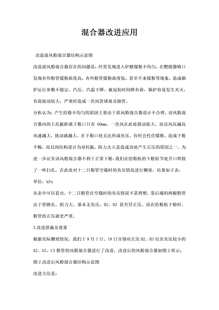 混合器改进应用